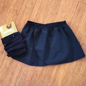 Dance skirt and leg warmers